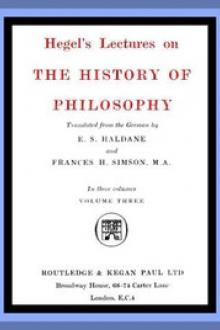Hegel's Lectures on the History of Philosophy: Volume 3 by Georg Wilhelm Friedrich Hegel